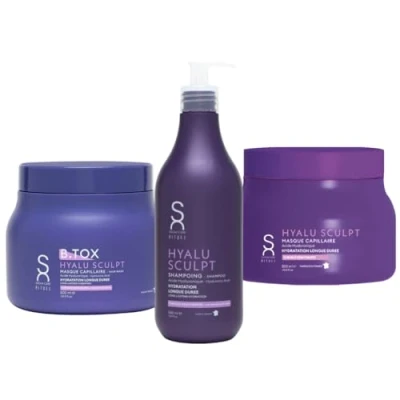 Abbildung von Sacha Care Rituel Hyalu Sculpt Set Shampoo 500 ml, Haarmaske ml und B Tox mit Hyaluronsäure Intensiv feuchtigkeitsspendende Pflege für trockenes Haar 3 teiliges