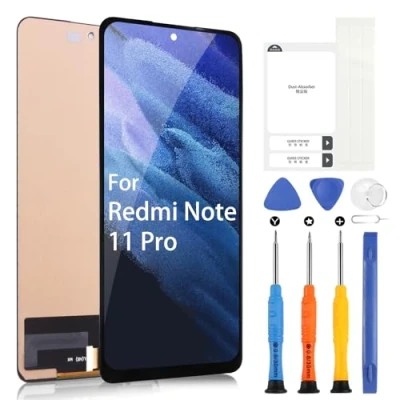 Abbildung von ARSSLY LCD Bildschirm für Xiaomi Redmi Note 11 PRO, Display PRO 2201116TG,2201116TI 6,67 Zoll Ersatz Touchscreen Digitizer Assembly mit Reparatur Kit