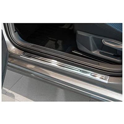 Abbildung von tuning art XF500 3 Edelstahl Einstiegsleisten Set passend für Skoda Karoq 2017 , Farbe:Silber