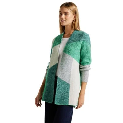 Abbildung von Cecil Offener Strickjacke, Damen, Größe: Medium, Grün