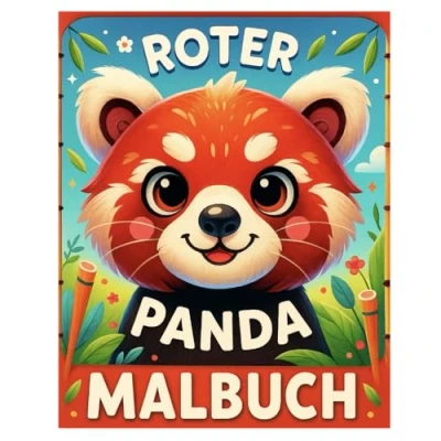 Abbildung von Roter Panda Malbuch: 50 bezaubernde Illustrationen der kuscheligen Waldbewohner: Für Kinder und Erwachsene zum Ausmalen Entspannen