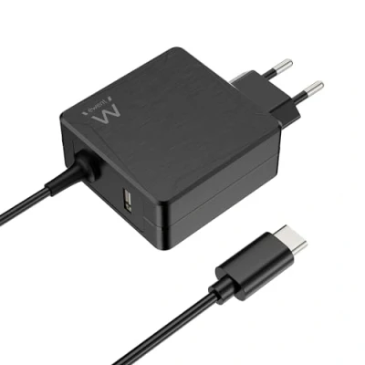 Abbildung von Ewent 65W USB C Netzteil PD Ladegerät Laptop Ladekabel Type Adapter für MacBook,Lenovo,HP,Asus,Acer,Dell;Type 65Watt PC Schnellladung Charger mit 1,5 Meter Kabel,zusätzliche A Buchse;Schwarz
