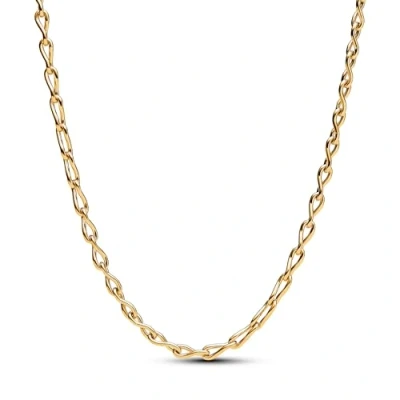 Abbildung von PANDORA Moments Unendlichkeitshalskette aus Sterling Silber mit 14 Karat vergoldete Metalllegierung, Länge 50cm, 363052C00 50