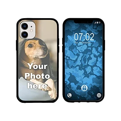 Abbildung von PhoneNatic Case kompatibel mit iPhone 12 Mini Personalisierte Handyhülle schwarz zum selbst gestalten eigenem Foto