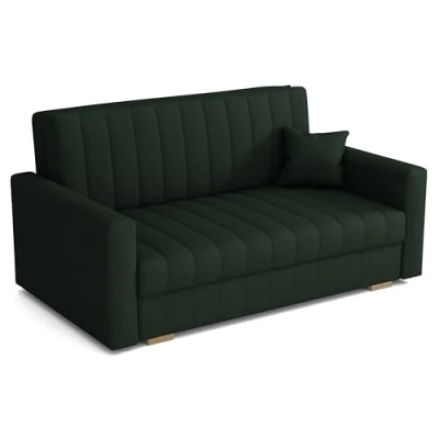 Abbildung von MEBLE LUX Sofa mit Schlaffunktion und Bettkasten Zanzibar I 3 Sitzer 153 cm Breit Schlafsofa Couch Klein Grün