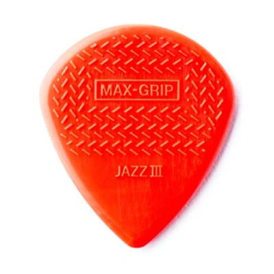 Abbildung von Dunlop 471P3N Max Grip Jazz III Nylon Plektren Tasche mit 6 Stück