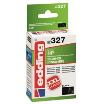 Abbildung von edding Druckerpatrone EDD 327 Einzelpatrone Schwarz 19 ml Reichweite 695 Seiten Ersetzt HP 364XL (CN684EE)