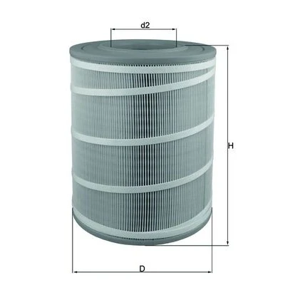 Abbildung von MAHLE ORIGINAL LX 3480 Luftfilter 350,7 277,0 Filtereinsatz MERCEDES BENZ: ATEGO 3, 2,