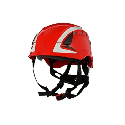 Abbildung von 3M SecureFit Schutzhelm, X5005V CE, rot, belüftet, reflektierend, CE