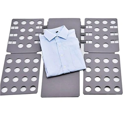 Abbildung von DUBENS Kleidung Faltbrett, Profi Verstelltbar Hosen Hemden Wäsche Kinder Erwachsen Faltbrett Falthilfe für T Shirt Falten Zusammenlegen Wäschefalter Wäschefaltbrett Hemdenfalter, 66x57cm (Grau)