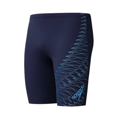 Abbildung von Speedo MENS Medley LOGO Jammer Badehose Pants, Herren, Größe: 3, Navy/lagoon blue