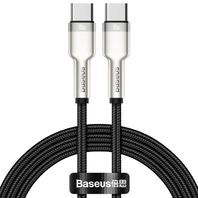 Abbildung von Cafule Series Metal Data Cable Type C to 100W von Baseus Schwarz Metall