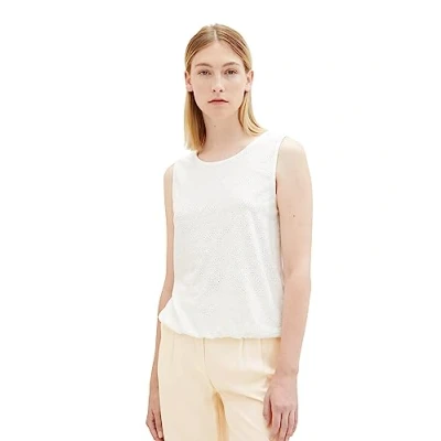 Abbildung von TOM Tailor MIT Spitzendetails Top, Damen, Größe: 3XL, Whisper white