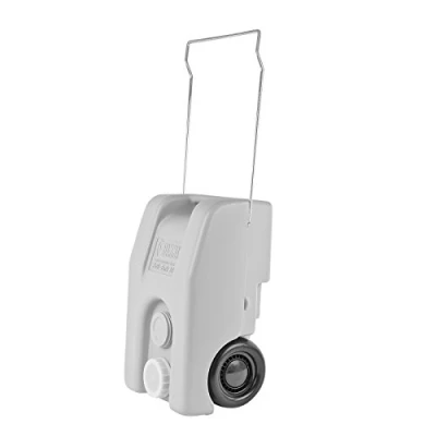 Abbildung von Fiamma Abwasser Rolltank 23 Liter, ausziehbarer Griff, Grau, 33x50/100x25 cm für Wohnwagen
