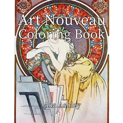 Abbildung von Art Nouveau Coloring Book: 30 Pages for Adults of Alphonse Mucha Illustrations