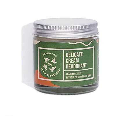 Abbildung von Four Starlings Soapmakers Zartes Creme Deodorant ohne Zusatz von Soda 60ml