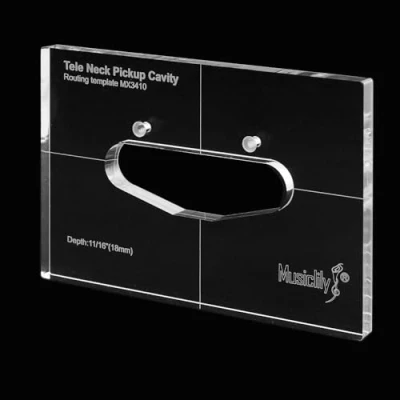 Abbildung von Musiclily Pro CNC Präzise Acryl Hals Tonabnehmer Pickup Routing Schablone für Standard Tele Gitarren Körper