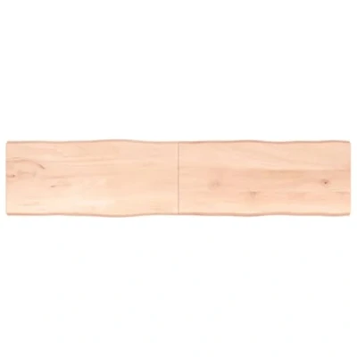 Abbildung von vidaXL Tischplatte, Holzplatte für Tisch Esstisch Couchtisch, Massivholzplatte Handgefertigt mit Baumkante, Ersatztischplatte Scharnierdesign, 220x50x(2 4) cm Massivholz Unbehandelt