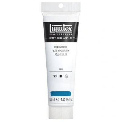 Abbildung von Liquitex 1047164 Professional Heavy Body Acrylfarbe in Künstlerqualität mit ausgezeichneter Lichtechtheit buttriger Konsistenz, 138ml Tube Cölinblau