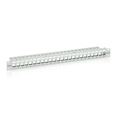 Abbildung von Equip Patchpanel 24x RJ45 Cat6 19&quot; 1HE Keystone RAL 7035