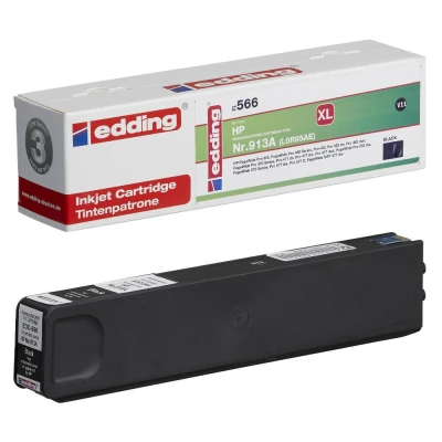 Abbildung von edding Druckerpatrone EDD 566 schwarz kompatibel zu HP 913A (L0R95AE)