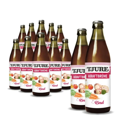 Abbildung von TJURE Kraftbrühe Rind 10+2 Spar Paket ENERGIE KRAFT wie bei Oma 3840,00 ml