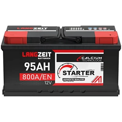 Abbildung von LANGZEIT Autobatterie 95AH 12V Batterie 30% mehr Startleistung ersetzt 100Ah 88Ah 90Ah 92Ah