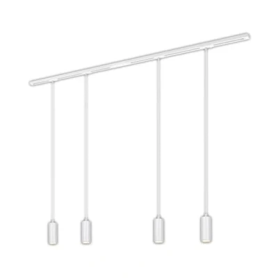 Abbildung von Schienensystem RAIL 230 V, weiß, 4 LED Pendel, Länge 1,5 m