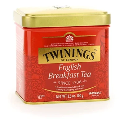 Abbildung von Twinings English Breakfast Tee Dose 100g, Schwarztee ∙ Voller, runder und kräftiger aus den besten Teegärten von Sri Lanka Indien. Black Tea, 6er Pack (6 x 100 g)