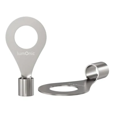 Abbildung von Lumonic 25x Quetschkabelschuhe blank 4 6mm² I RIngkabelschuhe M8 unisoliert Kabelschuhe M8, Rohrkabelschuh 4mm2 6mm2 Ringösen, Quetschverbinder
