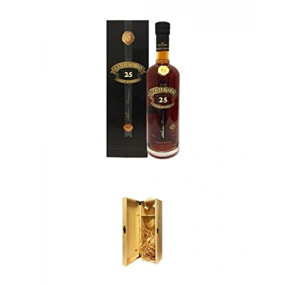 Abbildung von Ron Centenario 25 Jahre Gran Reserva Premium Rum Costa Rica 0,7 Liter + 1a Whisky Holzbox für 1 Flasche mit Hakenverschluss