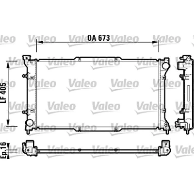 Abbildung von KOYORAD PL090501 Kühler, Motorkühlung Aluminium für Fahrzeuge mit Automatikgetriebe 675mm 358mm 16mm Kühlrippen gelötet SUBARU: Legacy 2 Kombi