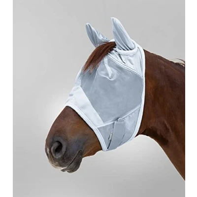 Abbildung von Waldhausen Fliegenmaske Premium Ohren Silber Grau XWarmblut