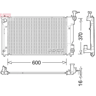 Abbildung von Kühler, Motorkühlung DENSO DRM50094