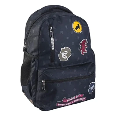 Abbildung von CERDÁ LIFE&#039;S LITTLE MOMENTS, Mochila Harry Potter con Bolsillo Frontal y Malla Lateral para Botella Colección Escolar Estampada Licencia Oficial Warner Bros Unisex niños, Azul, Estándar