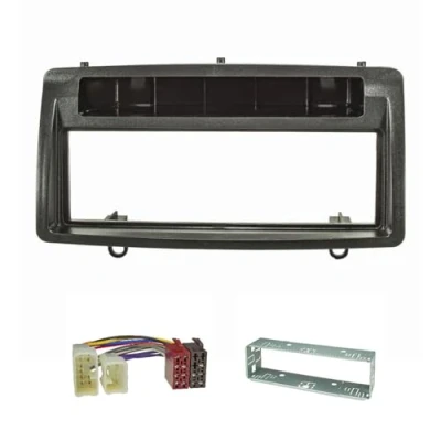 Abbildung von tomzz Audio 2455 017 Radioblende Set kompatibel mit Toyota Corolla E12 E120 Bj.2002 2007 schwarz Radioadapter ISO Einbauschacht