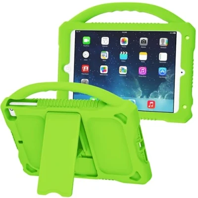 Abbildung von Adocham Kinder Schutzhülle für iPad Mini 5, 4, 3, 2, 1, langlebig, stoßfest, Silikonhülle Apple 7,9 Zoll Mini/Mini 2/Mini 3/Mini 4/Mini Hülle mit Standgriff (Grün)