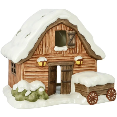 Abbildung von Goebel Windlicht &quot;Winterwald, Weihnachtsdeko&quot;, Steingut, Lichterhaus