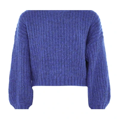 Abbildung von DREIMASTER Vintage Damen Grobstrickpullover M/L / Lila 100% Acryl