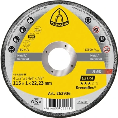 Abbildung von Klingspor 262936 A 60 EX Trennscheibe, 115X1X22,23, Packungseinheit 25