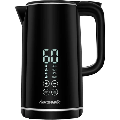 Abbildung von Hanseatic Wasserkocher &quot;62544913&quot;, 1,7 l, 2200 W, extra großes Display mit Temperaturvorwahl