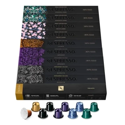 Abbildung von NESPRESSO ORIGINAL, Auswahl an Espresso und Lungo Kaffees, Helle bis dunklere Röstungen, Kompatibel mit ORIGINAL Kapselmaschinen, Kapsel Set aus 100 Kaffeekapseln
