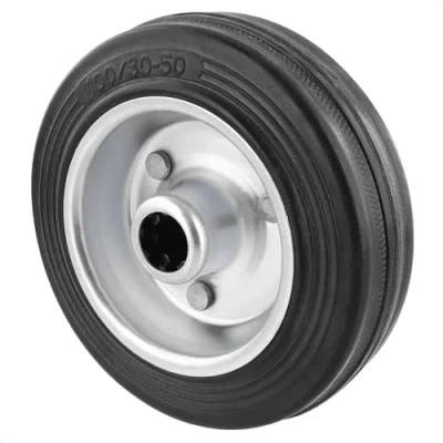 Abbildung von WAGNER Lenkrolle/Bockolle Ersatzrad Durchmesser Ø 100 mm, Stahl Felge verzinkt, Vollgummi, Tragkraft 70 kg 04910401