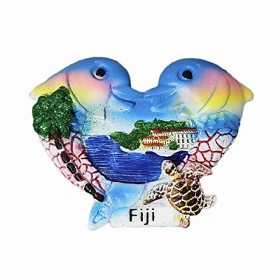 Abbildung von Fidji 3D Delfin Kühlschrankmagnet, Souvenir, Geschenk, handgefertigt, Heim und Küchendekoration, Fidschi Kühlschrank Magnet Kollektion