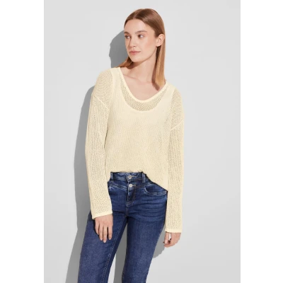 Abbildung von STREET ONE Strickpullover mit transparentem Muster