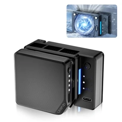 Abbildung von ULANZI CU01 Kamera Lüfter Kühler, Cooling Fan System mit Halbleiterkühlung, 3000mAh Magnet Ladeakku, 3 Stufen &amp; Automatische Temperaturregelung für Sony/Canon/Fujifilm Kameras