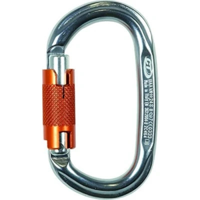 Abbildung von Climbing Technology Pillar WG Karabiner Oval mit Zwinge 2 Bewegungen, blau