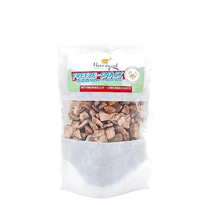 Abbildung von I love my cat Freeze Snack für Katzen Hühnerherzen 25 g