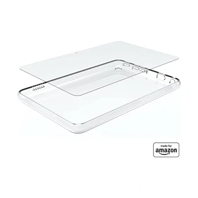 Abbildung von Brandneu und „Made for Amazon“: Klarsichthülle Glasbildschirmschutz, für Fire HD 8 Tablet (Version 2022)