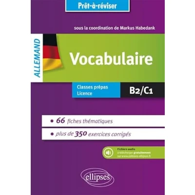 Abbildung von Prêt à réviser. Allemand. Vocabulaire en 66 fiches thématiques Avec exercices corrigés [B2 C1]. fichiers audio: et audio B2/C1